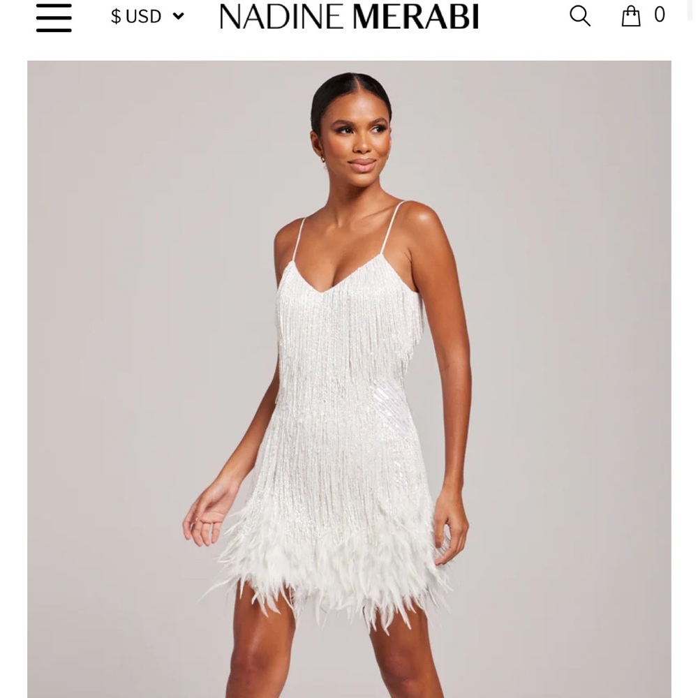 Nadine Merabi Lottie Dress XS in White